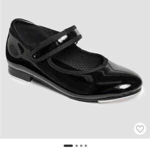 Danskin Shiny Black Kids Tap Shoes